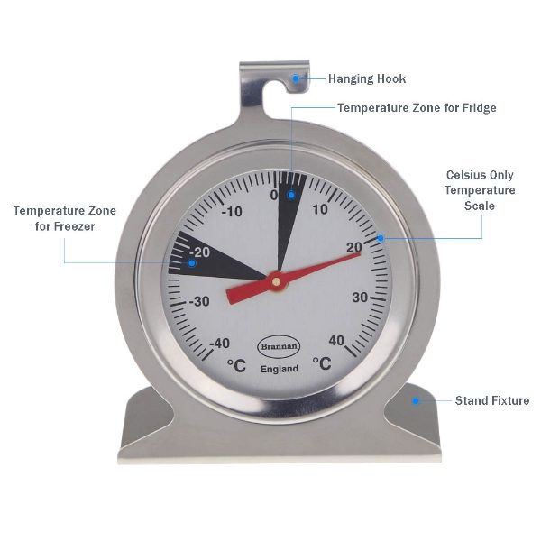 MIS727 - Chrome Dial Fridge/Freezer thermometer