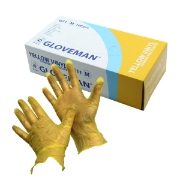 G11/S - Gloveman Powder Free Yellow Vinyl Gloves, 1 x 100, S