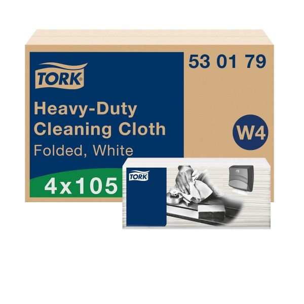 Tork Heavy Duty Cleaning Cloths, 530179, Case of 420 (4 x 105)