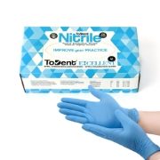 ToDent Powder Free Blue Nitrile Gloves, 1 x 100, M