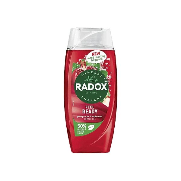 T1013/C - Radox Shower Gel, Feel Ready, 225ml, per case of 6