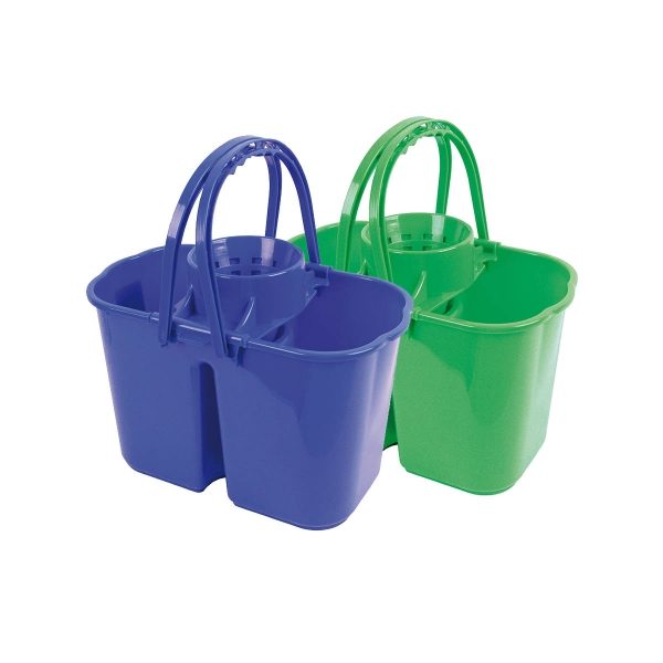 Duo Bucket, Central Wringer 16L - in Blue or Green