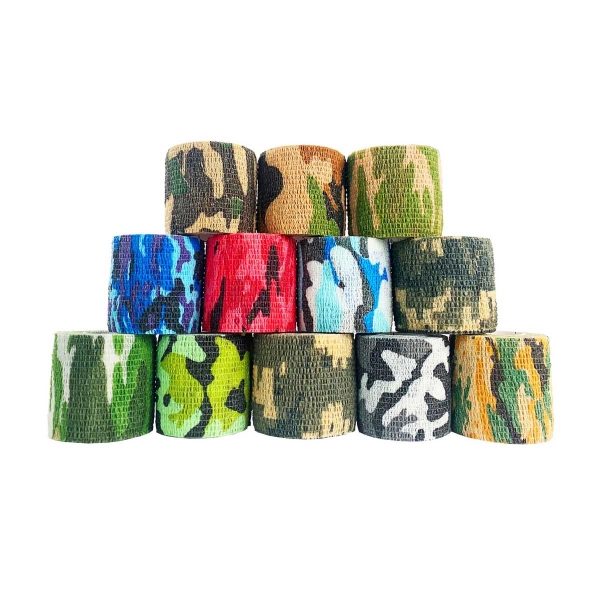 INKSAFE Assorted Camo Grip Wrap, 5cm x 4.5m, Box of 12 Rolls