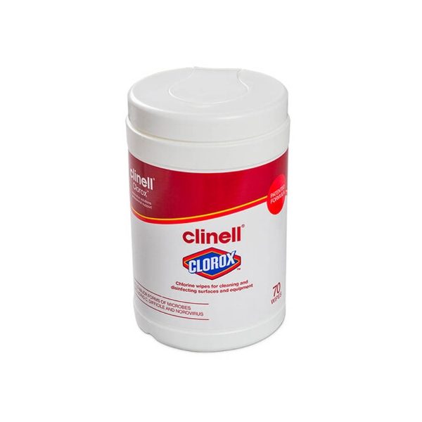 Clinell Clorox Tub of 70 Wipes, per Case of 6