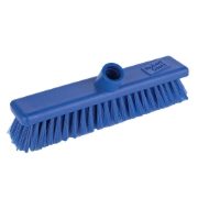 Abbey 12" Washable Plastic Hygiene Broom Head, SOFT, Blue