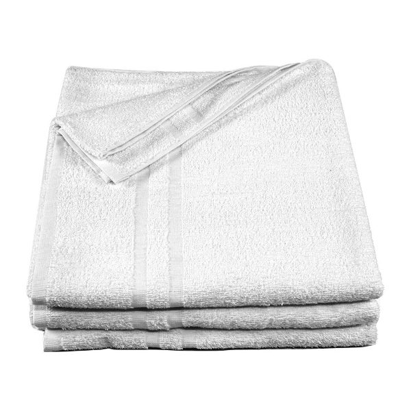 Bath Towel, 500gsm, 70 x 137cm, White, Pack of 3