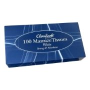 Luxury Mansize Tissues, 2 Ply, White, Case of 18 x 100