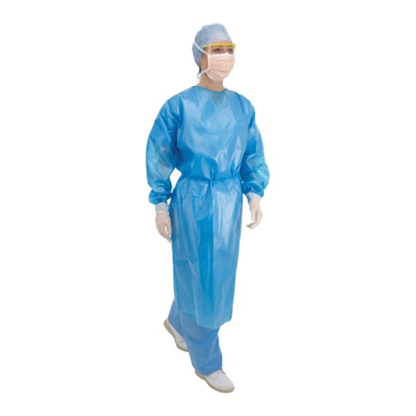 Premier Blue Long Sleeve Fluid Protection Gowns per 50