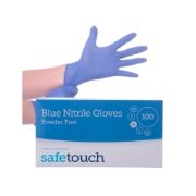 G04 Safetouch Powder Free Blue Nitrile Gloves