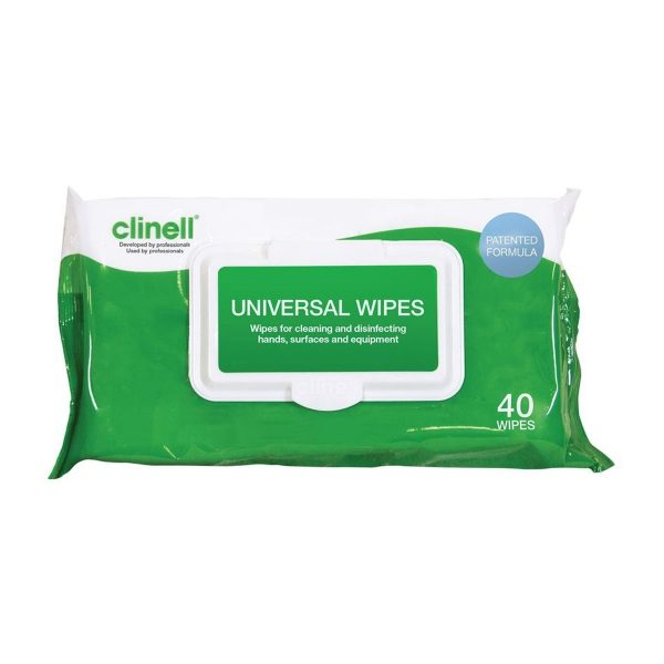 Clinell Universal Sanitising Wipes, Pack of 40