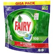 Fairy Original All In One Dishwasher Tablets, Regular (100)