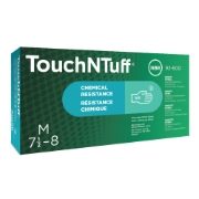 0192-600/L - Ansell Touch N Tuff PF Green Nitrile Gloves Size 8.5-9 (100)
