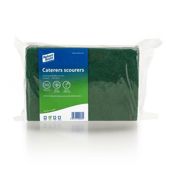 HK1046 - Scourer, Green, Caterers, 9 x 6", Pack of 10