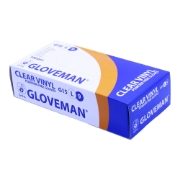 G15 - Gloveman Clear Vinyl Powder Free Gloves 100pcs Sizes XS - XL