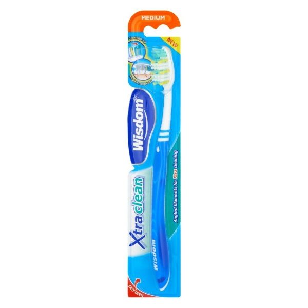 Wisdom Xtra Clean Medium Toothbrush, Case of 12