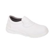 White Slip on Safety Shoes, Size 6