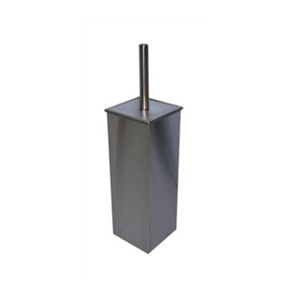 Toilet Brush & Holder, Square Stainless Steel